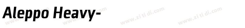 Aleppo Heavy字体转换